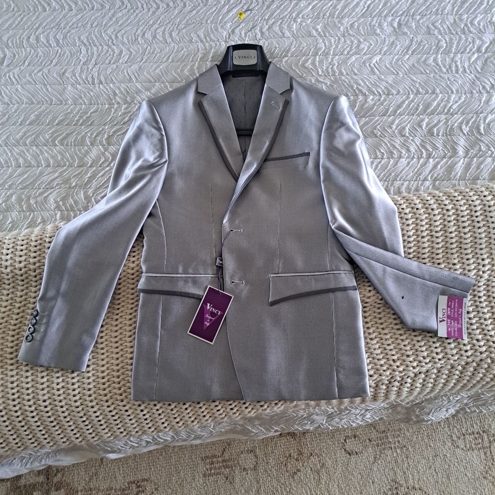 NWT gray metallic looking dress jacket
